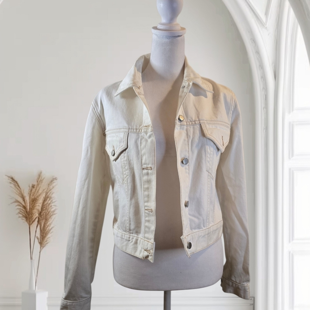 Maje Off-White Denim Jacket
